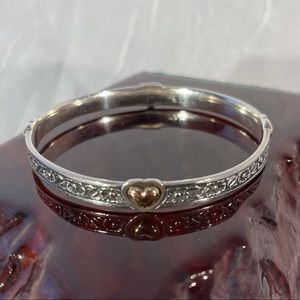 Retired James Avery Heart of Gold Bangle Bracelet